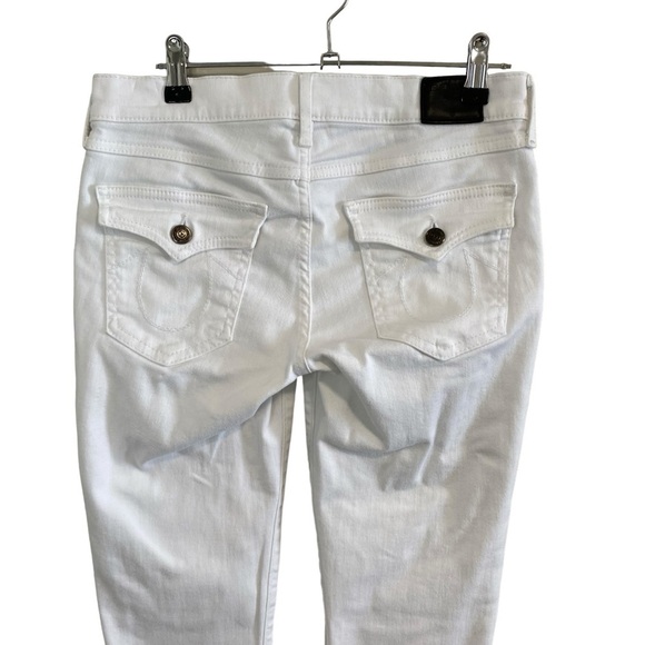 True Religion Cora White Mid Rise Straight -27 - US - Picture 9 of 15